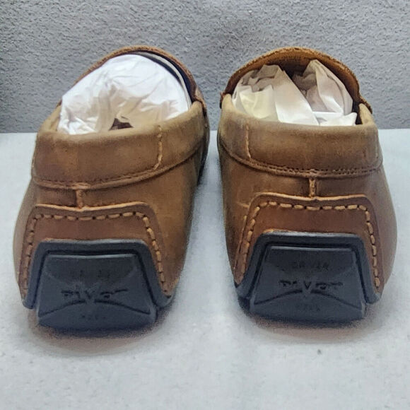 Florsheim Brown Motor Leather and Suede Moc Toe Venetian Driver Shoes Sz 10M NEW - Picture 4 of 8